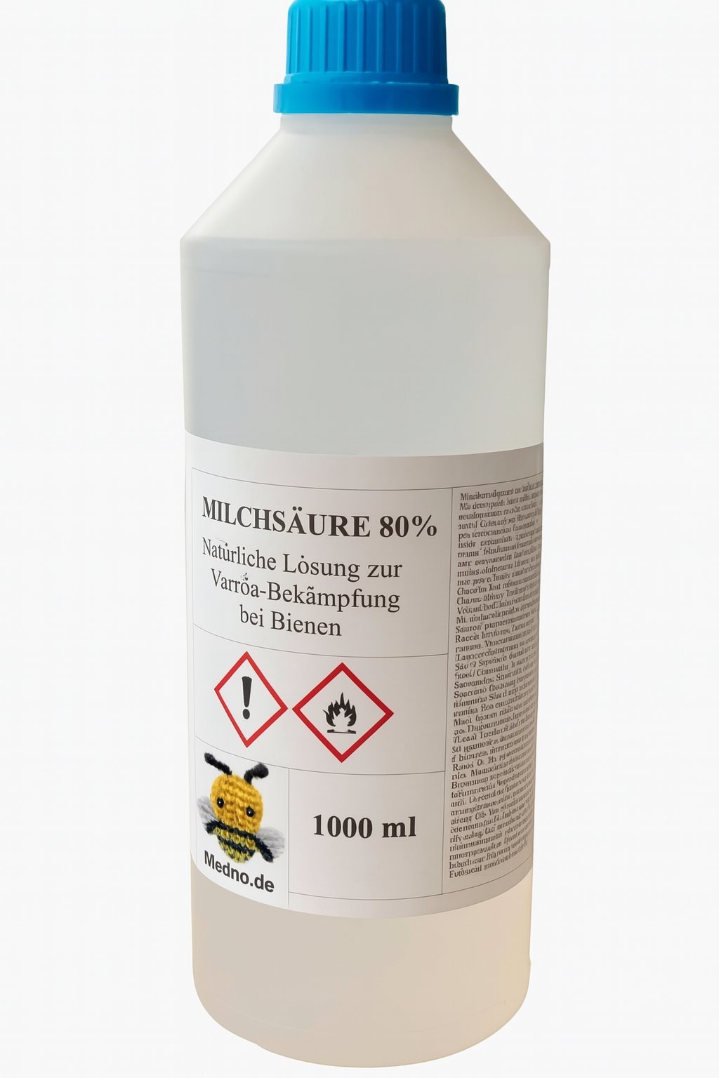Flasche Milchsäure 80 % – natürliche Varroa-Behandlung für Bienenvölker