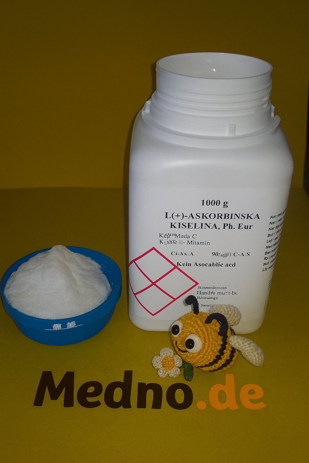 Beutel mit Vitamin C (Ascorbinsäure) Pulver, hochrein für Bienenzucht