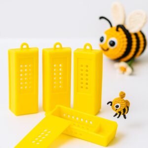 Gelber Weiseltransportkäfig – Sicherer Versandkäfig für Bienenköniginnen