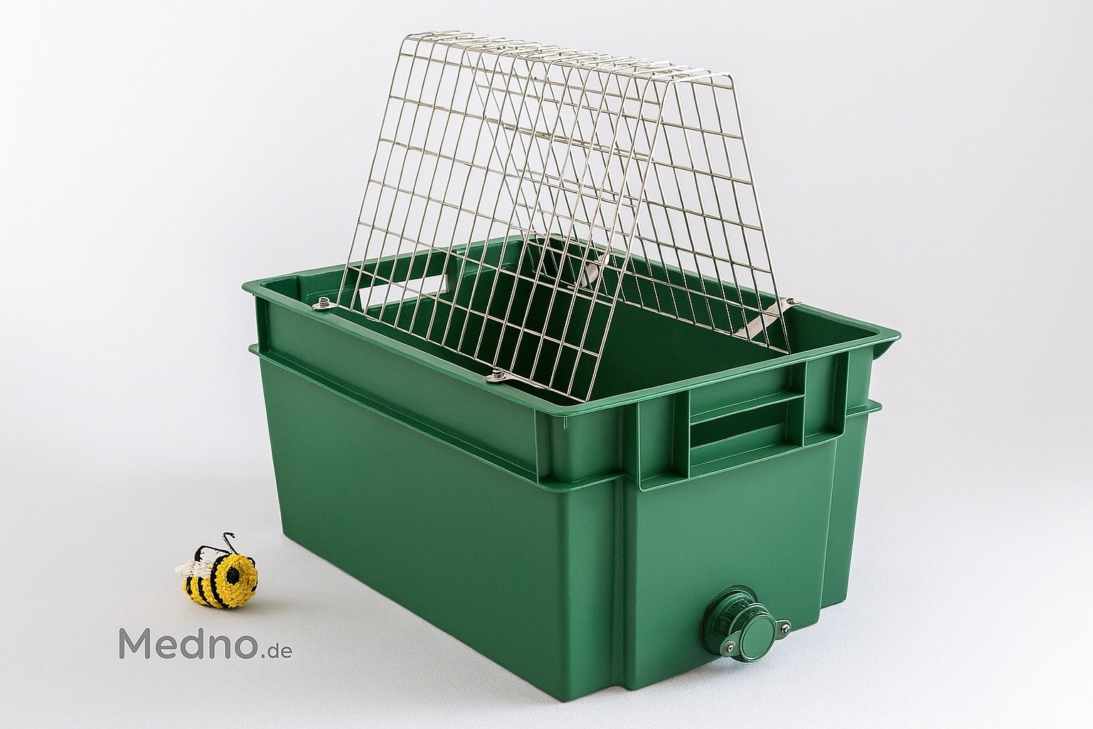 Entdeckelungskessel aus Kunststoff (PVC) mit Abtropfgitter – Honigerntegerät