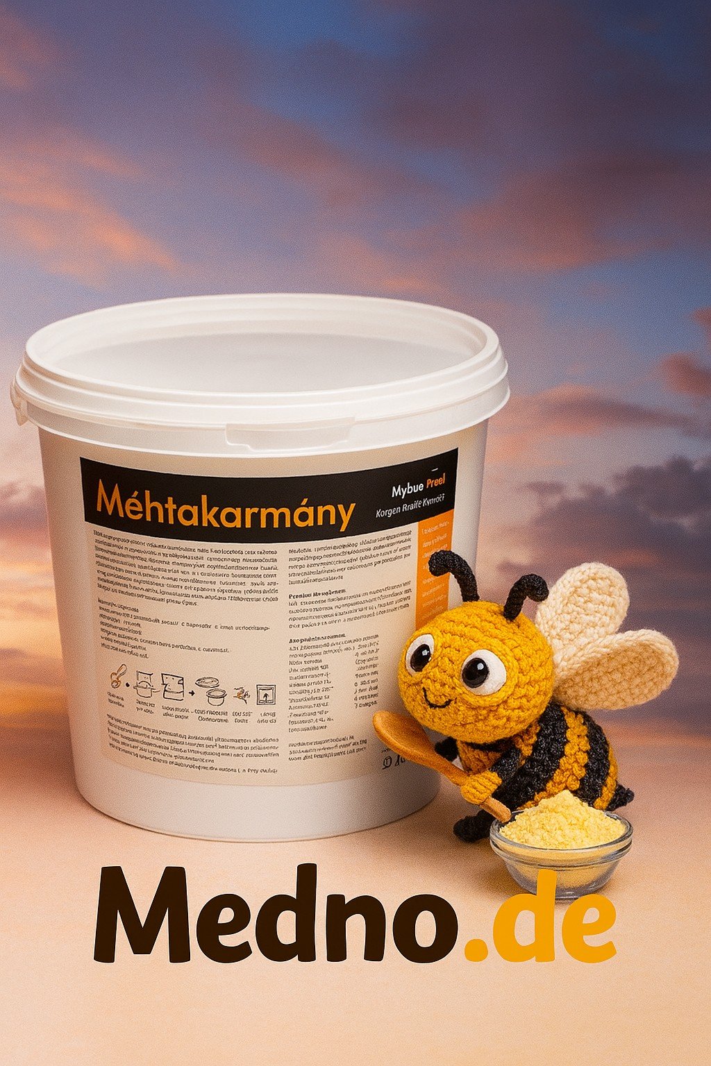 Flasche MyBee Feed – Protein- und Vitaminfutter für Bienen vor weißem Hintergrund