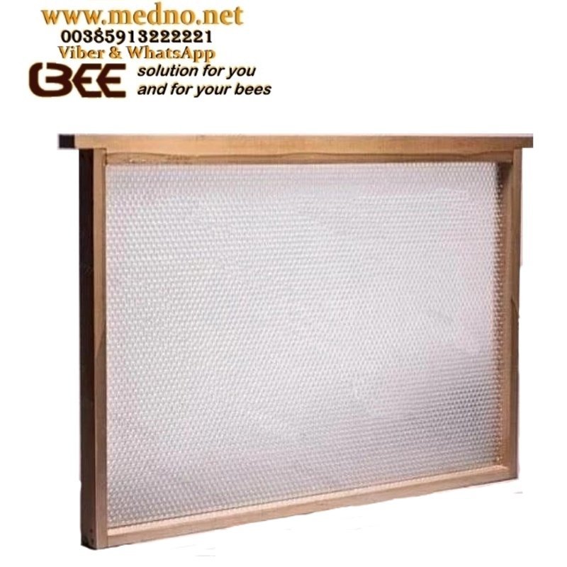 Plastična prozirna / PVC satna osnova DB (Dadan-blat ) od PREHRAMBENE PLASTIKE – Polypropylene Plastične prozirne satne osnove od prehrambene plastike koje ne treba premazati voskom